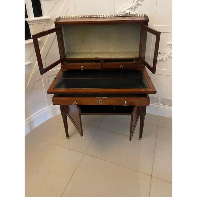 Antique French Mahogany Fold Down Desk, 1850 For Sale - Image 3 of 13