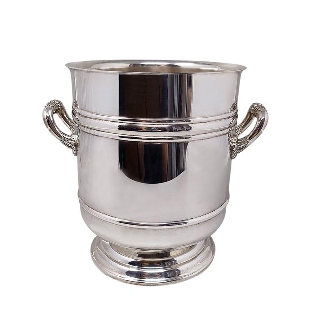 Vintage Silver-Plated Sully Champagne & Ice Bucket from Christofle, 1950s For Sale - Image 11 of 11