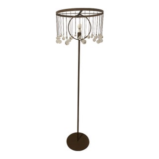 Arhaus Aubrey Iron and Hanging Crystal Floor Lamp For Sale