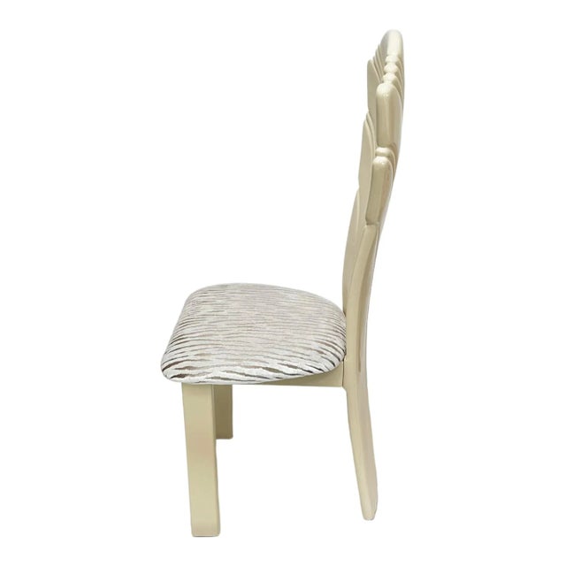 Italian Cream Lacquered High-Back Dining Chairs (Set of 6) – In the Style of Pietro Costantini For Sale - Image 10 of 11
