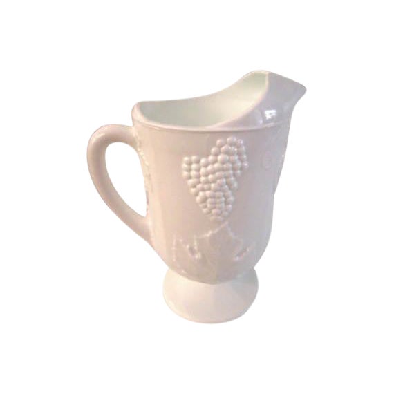MidCentury Large Milk Glass Pitcher Chairish