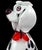 Beautiful and very cute, vintage Murano hand blown white and black spots Italian art glass puppy dog figure / sculpture....