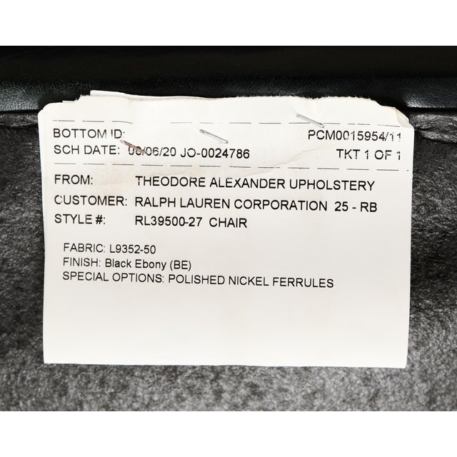 Black Ralph Lauren Italian Leather Lawson Dining Armchair For Sale - Image 8 of 18