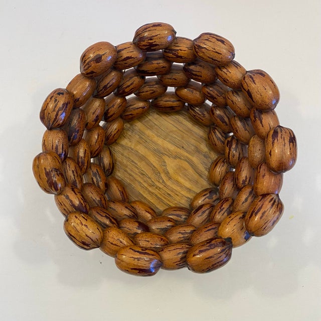 Up for grabs is this vintage 1980s Texas Hill Country decorative bowl made with pecan nuts. Handcrafted and varnished,...