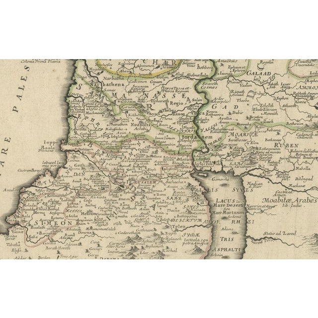 Maps of the Holy Ancient and Modern Land by De Fer and Danet, 1720, Set of 2 For Sale - Image 4 of 9