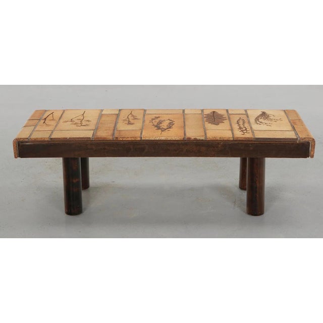 Wood Roger Capron Garrigue Ceramic Coffee Table 1960s For Sale - Image 7 of 9