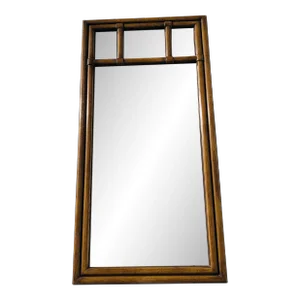 1970's Hollywood Regency Style Drexel Heritage Solid Wood Wall Mirror