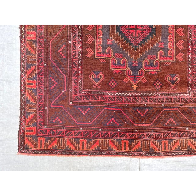 Textile Antique Herati Hand-Knotted Wool Rug - 8'7" X 4'0" For Sale - Image 7 of 14