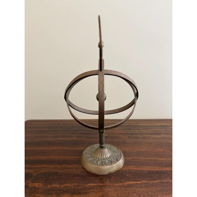 Late 20th Century Classical Iron Armillary Sphere Garden Sculpture on Stand – English Estate Style For Sale - Image 10 of 11