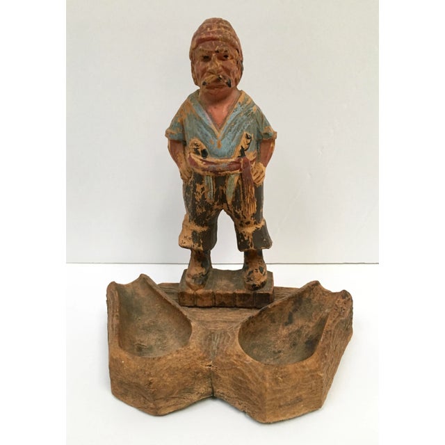Brown Vintage Hand Carved German Pipe Holder For Sale - Image 8 of 8