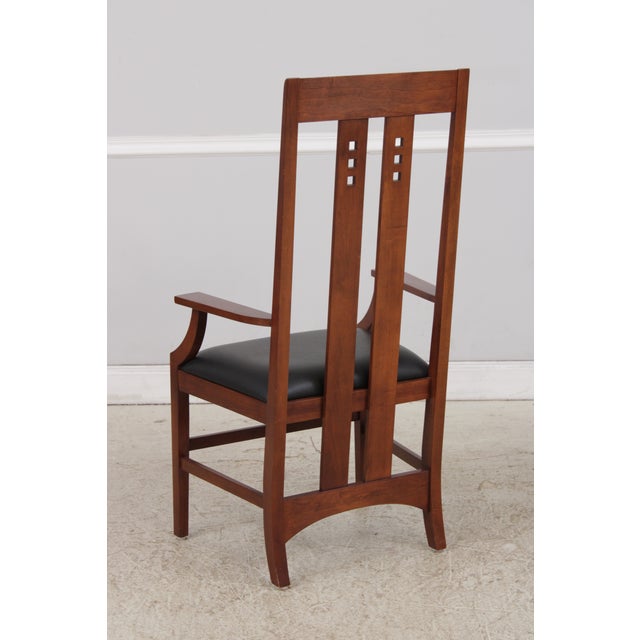 2010s Set of 8 Stickley Cherry 21st Century Dining Chairs For Sale - Image 5 of 18