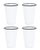 Crow Canyon Home Enamelware, Vintage 14 oz. Tumblers in White with Black Rim - Set of 4 For Sale In San Francisco - Image 6 of 6