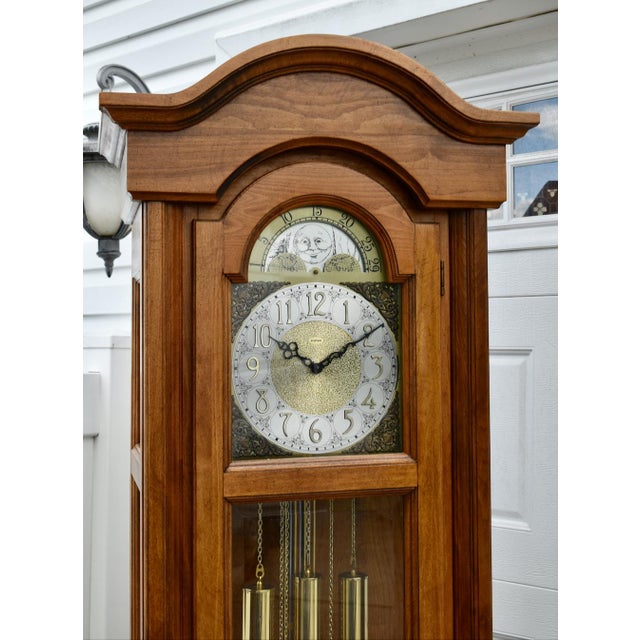 Vintage Piper/Montogemery Ward Traditional Style Grandfathers Clock For Sale - Image 9 of 12