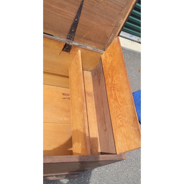 Late 18th Century Late 18th Century Large Two Drawer American Chippendale Blanket Chest For Sale - Image 5 of 17