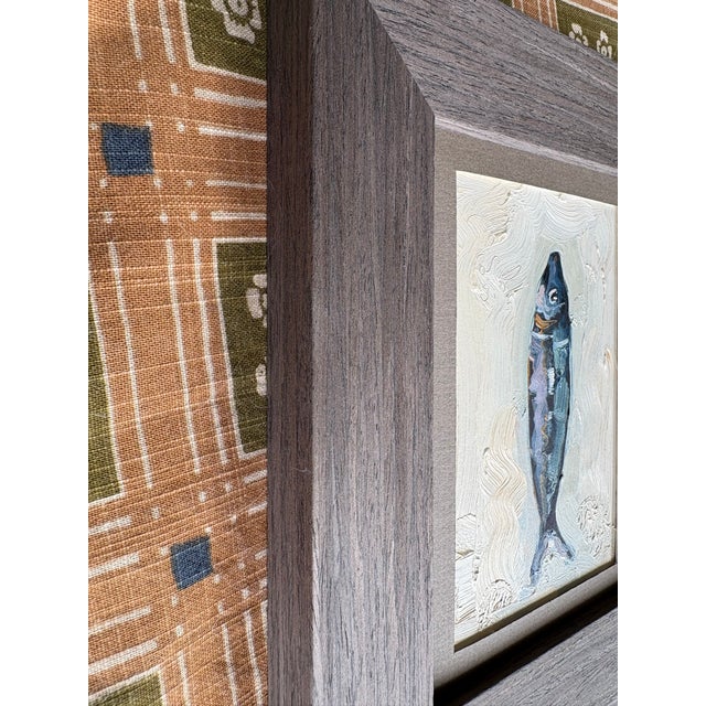 2020s Contemporary Sardine Oil Painting, Framed For Sale - Image 5 of 5