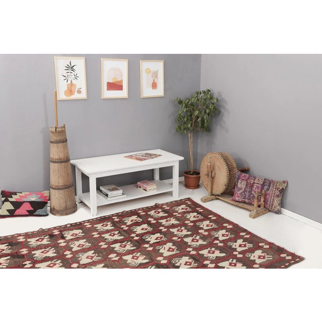 Vintage Turkish Kilim Rug For Sale In Los Angeles - Image 6 of 7