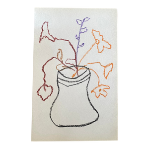 “Una Base De Flores No. 4” Oil Pastel on Paper