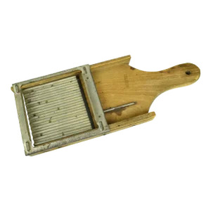 Early 20th Century Farmhouse Primitive Style Wood and Metal Mandolin Slaw Cutter Vegetable Slicer