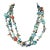 Contemporary Turquoise Mixed Stone Multi Strand Necklace For Sale