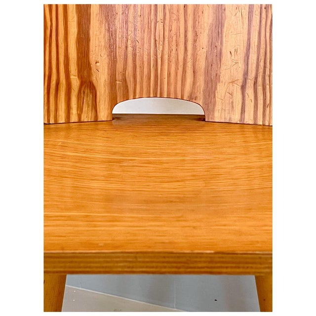 Set of Vintage Brutalist Pine Dining Chairs, in the style of Goran Malmvall, 1960s For Sale - Image 11 of 18