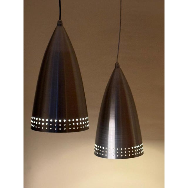 Mid-Century Italian Aluminum Cone Pendant Lights by Ideal Light, 1990s, Set of 2 For Sale - Image 16 of 18