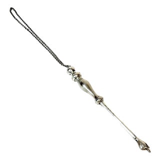 Eastern European Silver Torah Pointer (Yad) with Hebrew Inscription, 1880-1920 For Sale