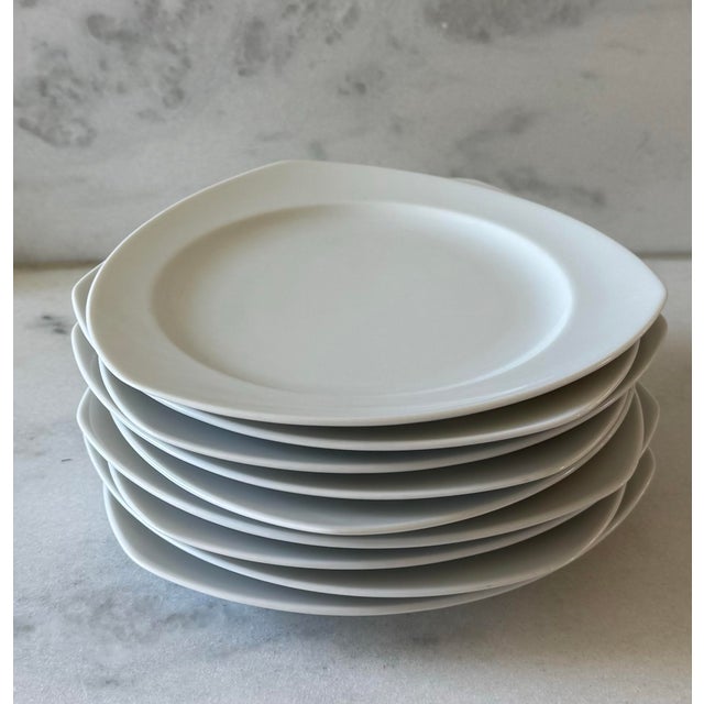 Ceramic Thomas Triangle Vario White Salad Plate by Rosenthal - Set of 9 For Sale - Image 7 of 10