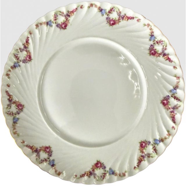 Vintage Royal Tettau Germany Pink Floral Fine Porcelain Dinnerware Set Service for 12 - 95 Pieces For Sale - Image 10 of 18