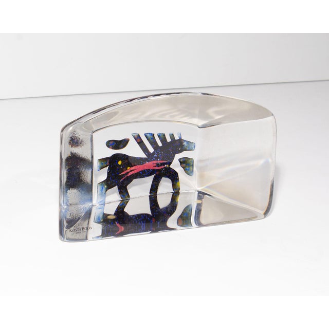 Glass Kosta Boda “Pegasus” Viewpoints Series Sculpture by Bertil Vallien For Sale - Image 7 of 8