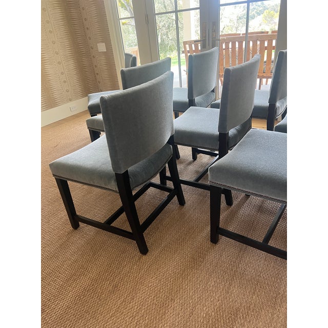 Custom Lee Industries Dining Chairs in Mohair - Set of 8 For Sale - Image 12 of 12