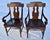 Bernhardt Mahogany Arm Chairs Pair Vintage Stretcher Base 80s For Sale - Image 4 of 13