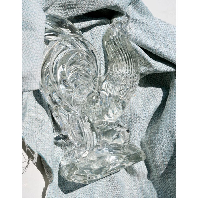 Glass 1950s Fostoria Chantivcleer Rooster Figurine For Sale - Image 7 of 13