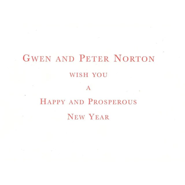 Pop-Art Holiday Card "Happy & Prosperous" by Gwen & Peter Norton Late 20th C. For Sale In San Francisco - Image 6 of 6