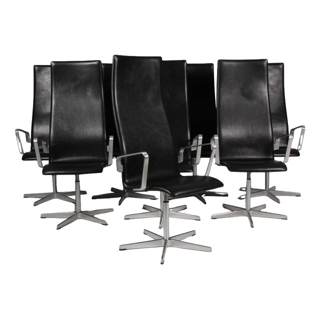 Oxford Highback Chairs attributed to Arne Jacobsen, 2008, Set of 8 For Sale