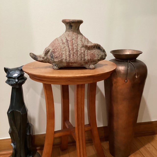 Vintage Mesoamerican Armadillo Terra Cotta Pottery Vessel Garden Sculpture For Sale - Image 11 of 12