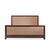 Barbara Barry for Baker Mahogany and Leather King Bed Frame This bed frame measures: 80.25 wide x 87 deep x 50.25 inches...