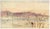 An original 1873 watercolour painting, A.H. Walker, Ataka Mountains, Suez Port, Egypt.An interesting large-format...