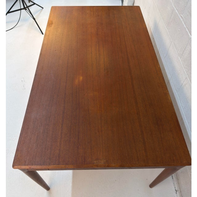 Vintage Danish Mid-Century Modern Teak Expandable Dining Table For Sale - Image 10 of 18