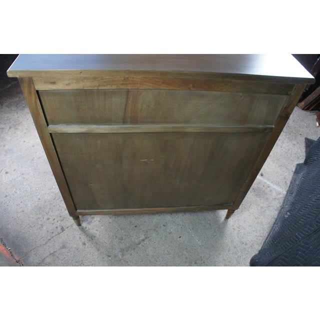 Brown late 20th Century Bramble Cholet 5 Drawer Straw Wash Chest of Drawers Tall Dresser 44", Attributed For Sale - Image 8 of 12