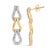 Haus of Brilliance Gold Vermeil 1/10 Cttw Diamond Bold Knot Link Earrings, Pair For Sale - Image 4 of 4