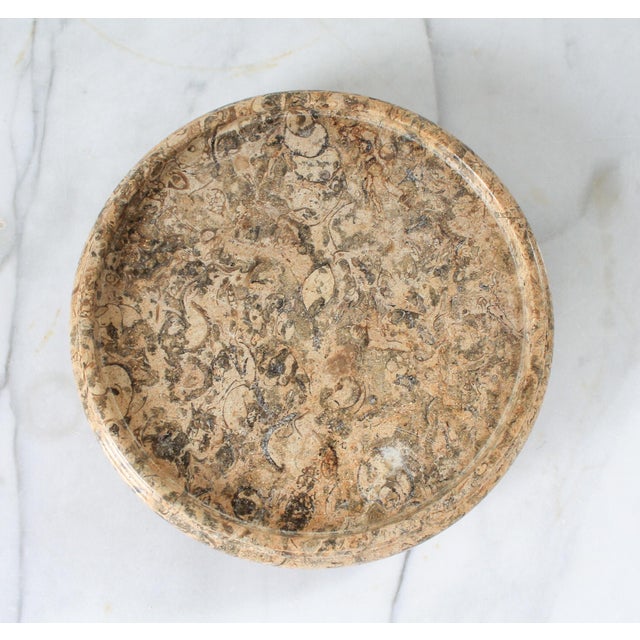 Contemporary Vintage Footed Stone Plant Stand or Candle Holder For Sale - Image 3 of 7