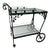 Vintage Black Wrought Iron Bar Cart, Woodard Attributed For Sale