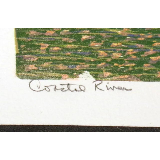 1990 "Coastal River" Realistic River Woodcut Etching Print by Gordon Mortensen For Sale - Image 4 of 5