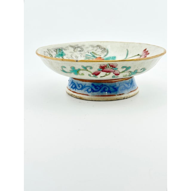 Chinese Antique Chinese Nyonya Porcelain Offering Bowl For Sale - Image 3 of 8