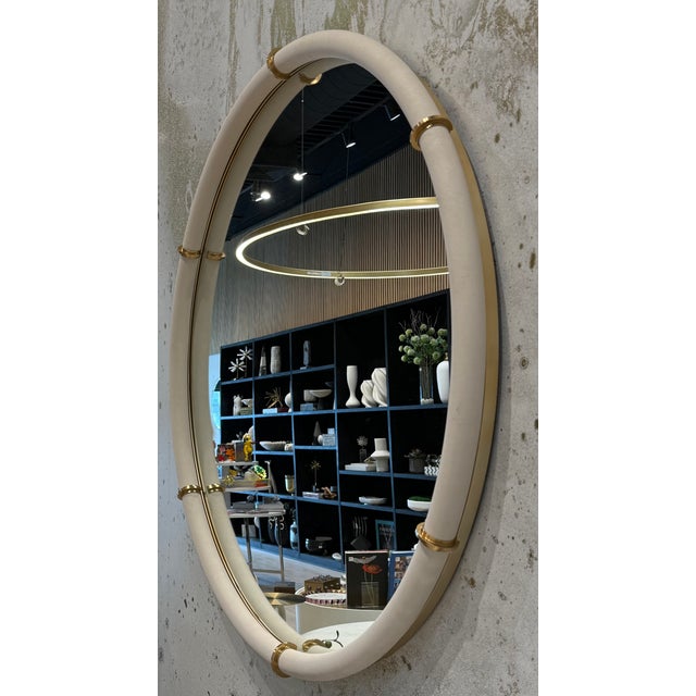 Modern Cyprus Round Mirror For Sale - Image 3 of 4