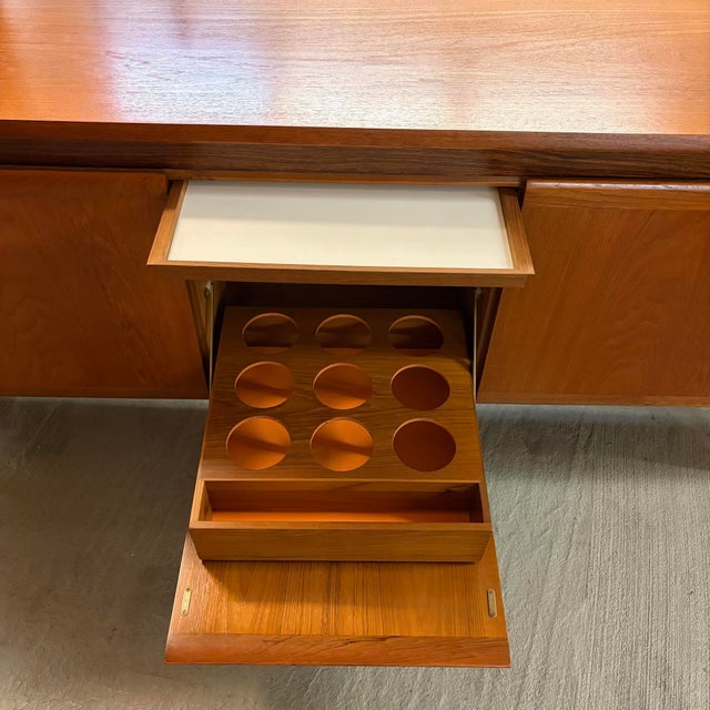 Vintage 1960s Long Teak Sideboard Bar For Sale - Image 13 of 14