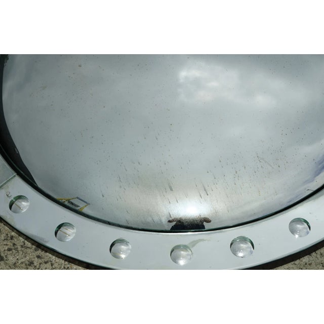 Glass Massive Round 53in Tall Convex Glass Sorcerers Mirror Butlers Wall Mirror For Sale - Image 7 of 10