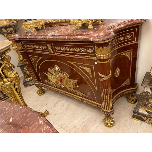Dimensions Width: 150 cm (59 in) Height: 100 cm (39 in) Depth: 55 cm (22 in) Description: This exceptional French Empire...