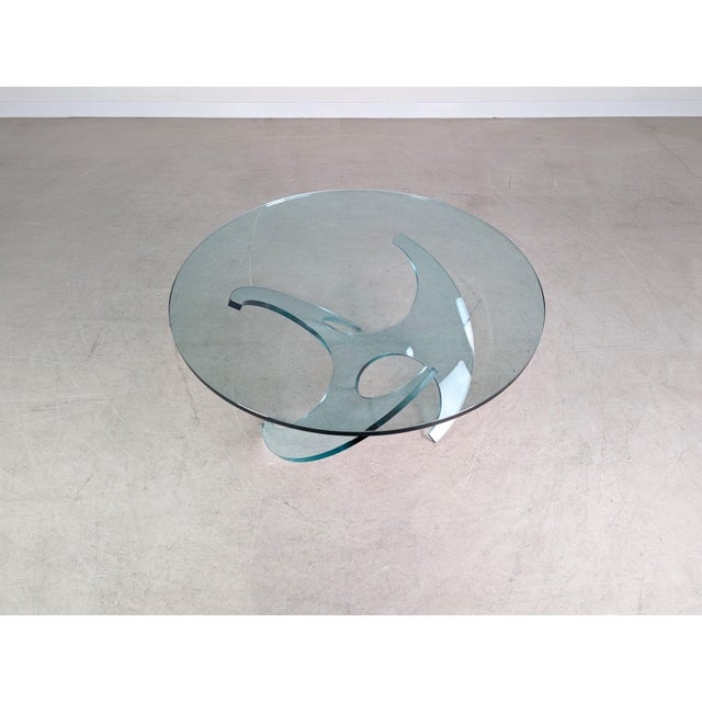 Mid-Century Propeller Coffee Table in Glass by Knut Hesterberg for Ronald Schmitt For Sale - Image 11 of 13