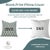 Boho Block Print Water Replicant Cushion Cover 24x24 Inch Cotton Linen- Mayur For Sale - Image 6 of 6